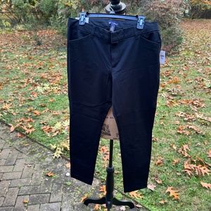 NWT Gap Black Stretchy Slim City Pants size 12 R